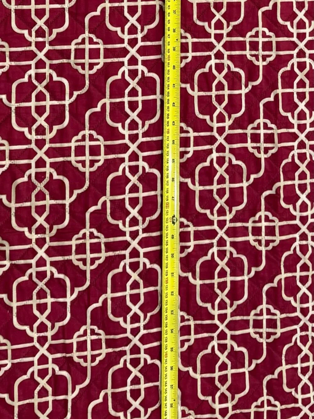 Large Reversible Quilted Couch Cover Furniture Protector Burgundy Beige 62.5x68